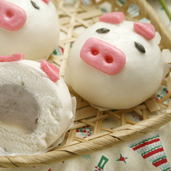 開心小豬包 (芋頭)(素)