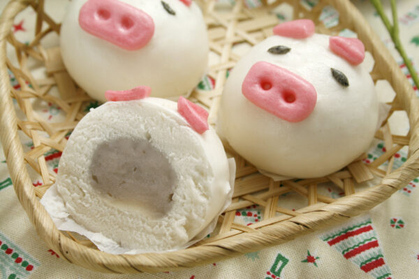 開心小豬包 (芋頭)(素)